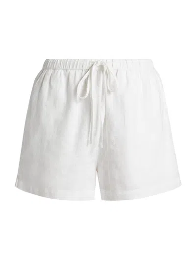 Rails Women's Jenner Linen Drawstring Shorts In White
