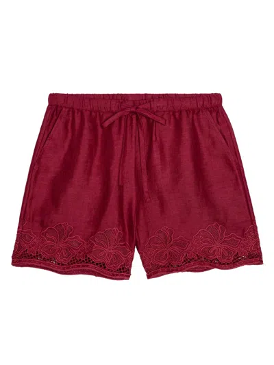 Rails Women's Jenner Linen Embroidered Shorts