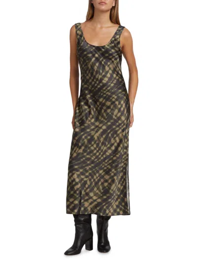 Rails Women's Kailani Abstract Scoopneck Midi-dress In Green