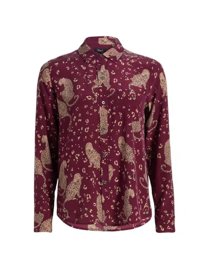 Rails Women's Kate Leopard-print Silk Shirt