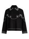 Rails Keaton Embroidered Cotton Jacket In Black