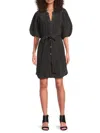 Rails Women's Kingsley Shirred Cotton-lyocell Dress In Black
