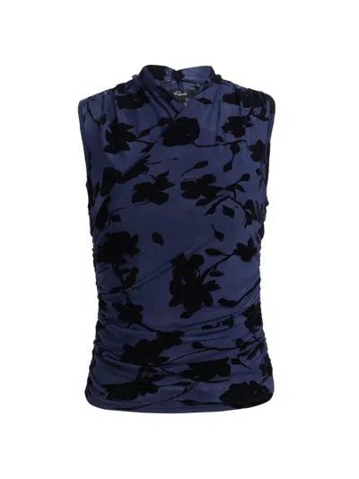 Rails Women's Lauris Floral Ruched Top In Blue