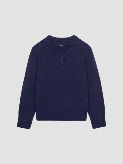 Rails Women's Lidya Cotton-wool V-neck Sweater In Blue