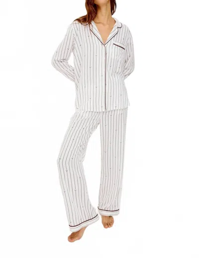 Rails Women's Luna Pajama Set In Striped Lucky Horseshoes In Gray