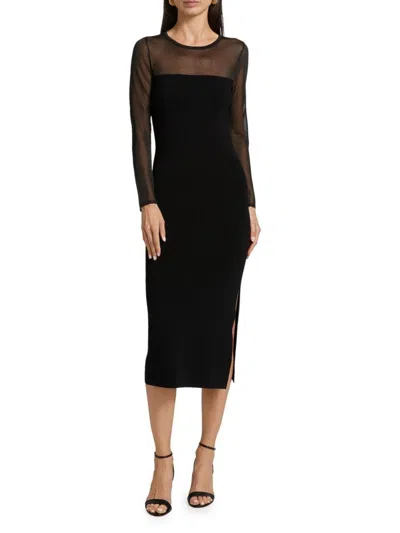 Rails Women's Luz Sheer Body-con Midi-dress In Black
