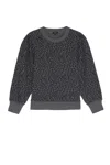 Rails Women's Marcie Sweatshirt In Charcoal Mini Cheetah In Gray