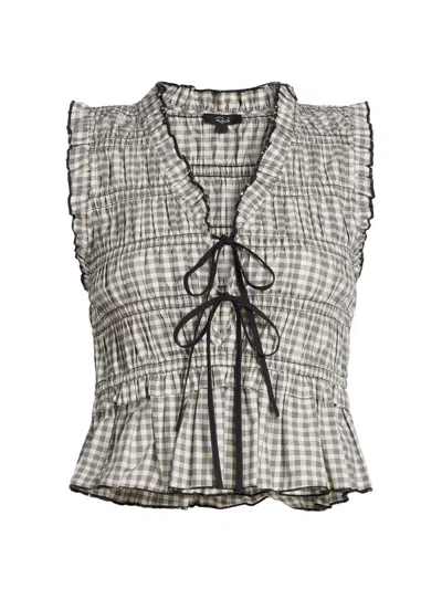 Rails Women's Martine Gingham Cotton-blend Blouse
