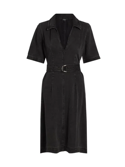 Rails Mavis Denim Mini Dress In Washed Black
