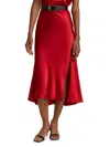 Rails Women's Maya Satin Midi-skirt In Red