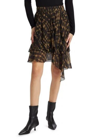 Rails Women's Natalia Tiered Ruffle Skirt In Green