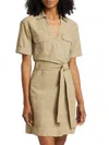 Rails Collared Wrap Dress In Neutral