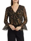 Rails Women's Nicoletta Ruffle-sleeve Top In Green