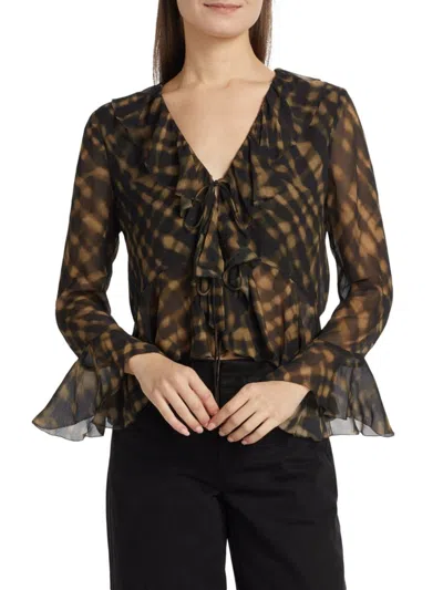 Rails Women's Nicoletta Ruffle-sleeve Top In Green