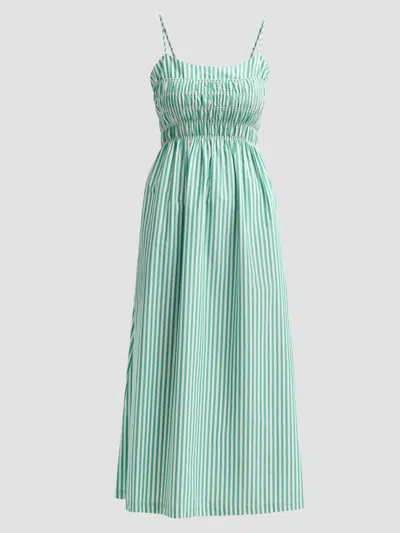 Rails Women's Primrose Stripe Smocked Midi Dress In Green