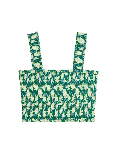 Rails Women's Quinn Floral Cotton Crop Top In Green