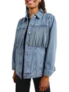 Rails Rodeo Fringe Trim Trucker Jacket In Blue