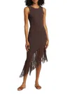 Rails Women's Rylee Fringe Trim Bodycon Midi-dress In Brown