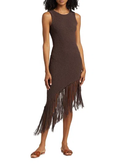 Rails Women's Rylee Fringe Trim Bodycon Midi-dress In Brown