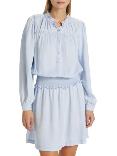 Rails Women's Shawna Smocked Mini Blouson Dress In Light Vintage Blue