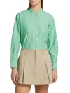 Rails Women's Stina Striped Cotton Poplin Button-front Shirt In Green