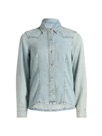 Rails Taina Denim Snap-up Western Shirt In Black