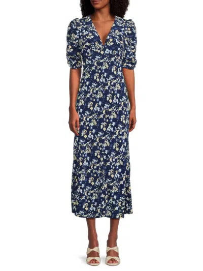 Rails Women's Zariah Floral A-line Midi-dress In Blue