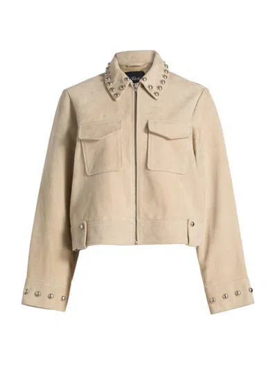 Rails Women's Zeta Studded Suede Jacket In Brown