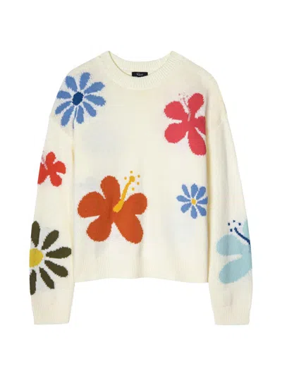 Rails Women's Zoey Floral Sweater In White