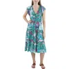 Rails Womens Below Knee Flutter Sleeve Midi Dress In Multi