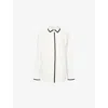 Rails Idania Embroidered Trim Organic Cotton Button-up Shirt In White