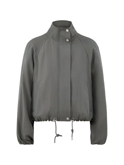Rails Womens Blake Zip Up Jacket Green In Gray