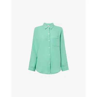 Rails Womens Clover Ellis Long-sleeve Cotton Shirt Xs In Green