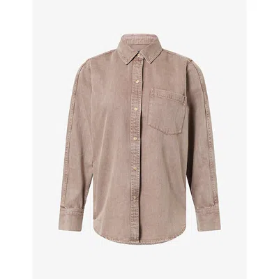 Rails Womens Desert Sand Atticus Patch-pocket Cotton-blend Shirt Xs In Pink