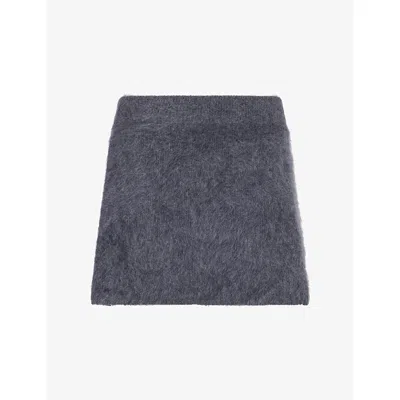 Rails Womens Gayle Wool And Cashmere Mini Skirt Charcoal