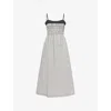 Rails Primrose Black Trim Neckline Midi Dress In Jet Gingham In Ivory Jet Gingham