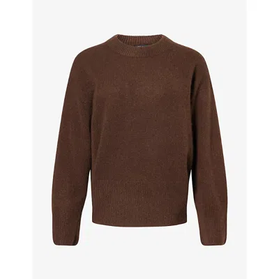 Rails Womens Miranda Relaxed-fit Cashmere-blend Jumper Chocolate
