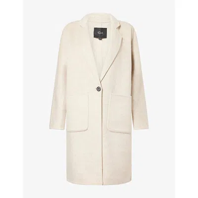 Rails Womens Oat Herringbone Everest Relaxed-fit Wool-blend Coat Xs
