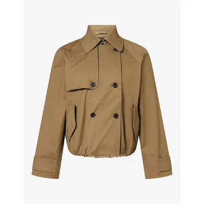 Rails Womens Olive Jett Double-breasted Cotton-blend Jacket