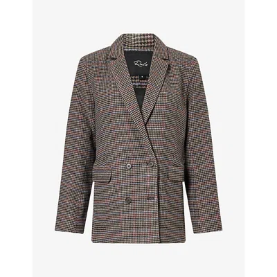 Rails Womens Oxford Plum Jac Double-breasted Twill Blazer Xs