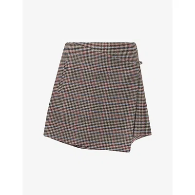 Rails Womens Oxford Plum Nial Checked Twill Mini Skirt In Brown