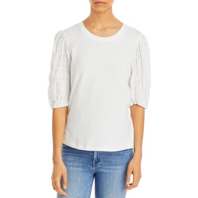 Rails Womens Puff Sleeve Mixed Media T-shirt In Multi