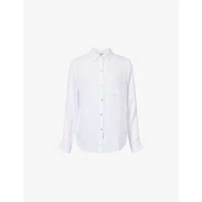 Rails Womens White Ellis Long-sleeves Cotton Shirt