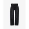 Rails Womens Samo Black Stone Studded Samo Studded Barrel-leg Denim Jeans In Black