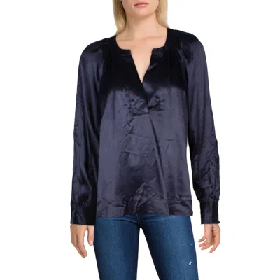 Rails Womens Rayon V-neck Pullover Top In Blue