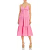 Rails Womens Tiered A Line Midi Dress In Pink