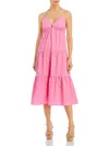 Rails Womens Tiered A Line Midi Dress In Pink