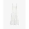 Rails Womens White Fawn Embroidered Cotton-poplin Midi Dress In White
