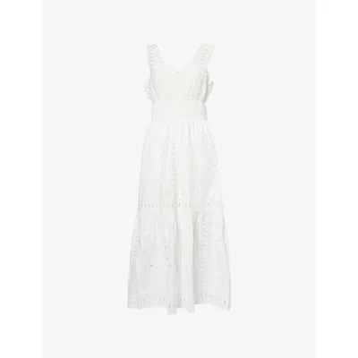 Rails Womens White Fawn Embroidered Cotton-poplin Midi Dress