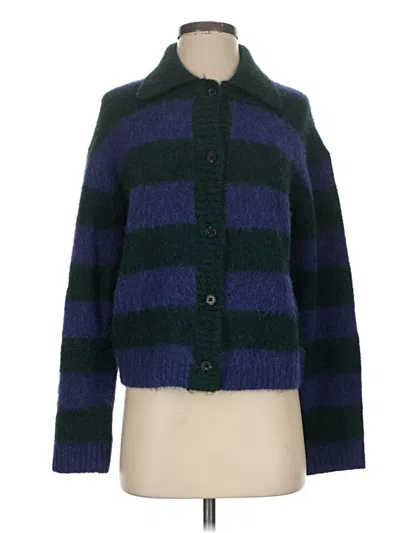 Pre-owned Rails Wool Cardigan Sweater In Blue